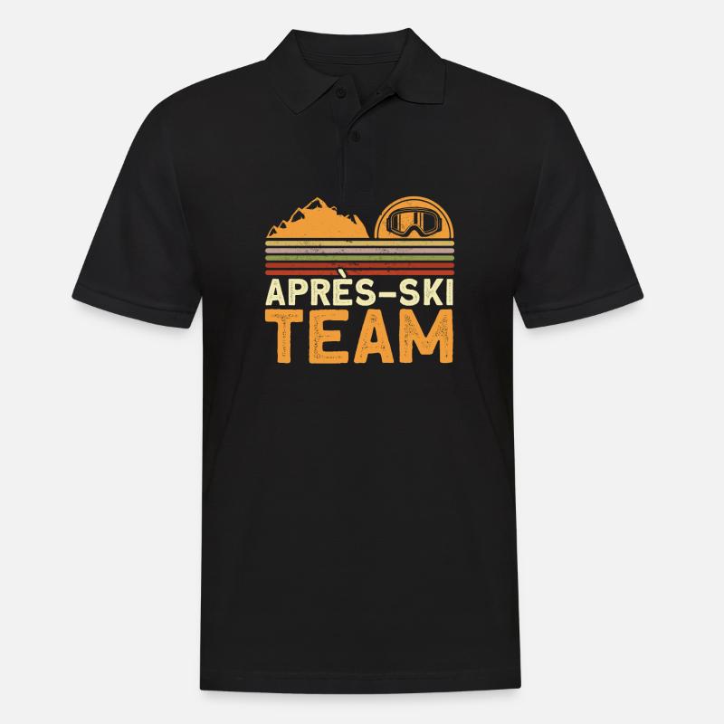 Apres Ski Team - Männer Poloshirt - Schwarz