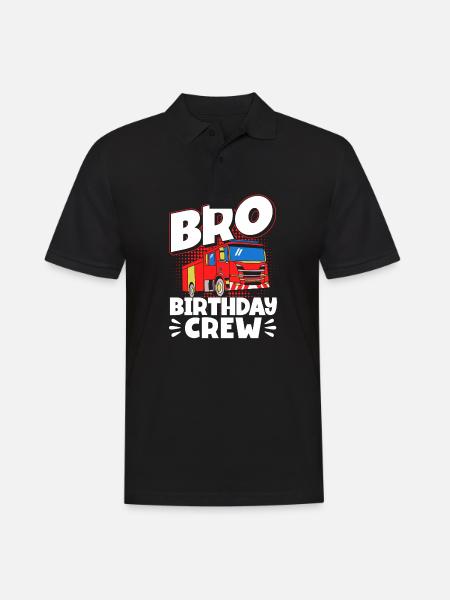 Firefighter birthday children - Men's Polo Shirt - black