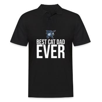 Dabbing Cat Funny Cat - Men's Polo Shirt - black - Front - Kai (181cm)