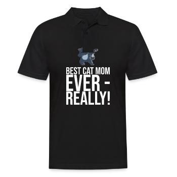 Dabbing Cat Funny Cat - Men's Polo Shirt - black - Front - Kai (181cm)