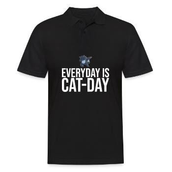 Dabbing Cat Funny Cat - Men's Polo Shirt - black - Front - Kai (181cm)