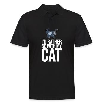 Dabbing Cat Funny Cat - Men's Polo Shirt - black - Front - Kai (181cm)