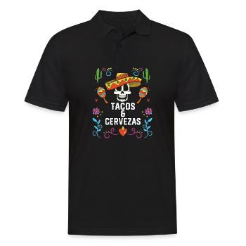 Tacos and Cervezas Taco Eater Mexican Food - Men's Polo Shirt - black - Front - Kai (181cm)