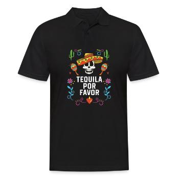 Tequila Por Favor Buveur de Tequila Alcoolisée Mexique - Polo Homme - noir - Devant - Kai (181cm)