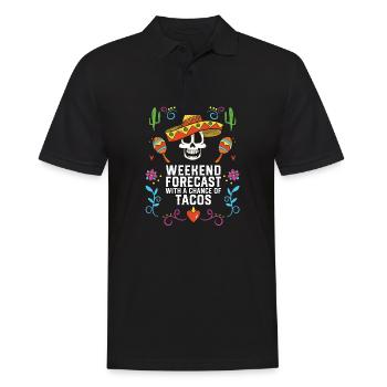 Prévisions du week-end avec possibilité de tacos mexicains - Polo Homme - noir - Devant - Kai (181cm)