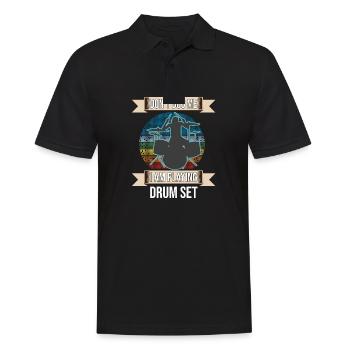 Ne me dérangez pas, je joue au batteur de la batterie - Polo Homme - noir - Devant - Kai (181cm)