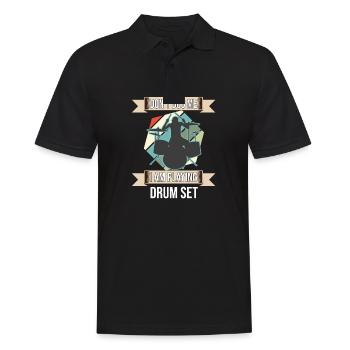 Ne me dérangez pas, je joue au batteur de la batterie - Polo Homme - noir - Devant - Kai (181cm)