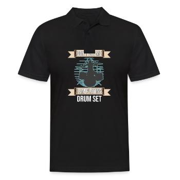 Ne me dérangez pas, je joue au batteur de la batterie - Polo Homme - noir - Devant - Kai (181cm)
