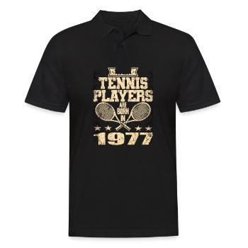 Les meilleurs joueurs de tennis sont nés en 1977 - Polo Homme - noir - Devant - Kai (181cm)