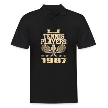 The Best Tennis Players Are Born In 1987 - Männer Poloshirt - Schwarz - Vorne - Kai (181cm)