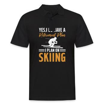 Ski Winter Skiing - My Retirement Plan is Skiing - Men's Polo Shirt - black - Front - Kai (181cm)