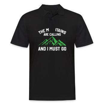 The Mountains Are Calling And I Must Go - Men's Polo Shirt - black - Front - Kai (181cm)