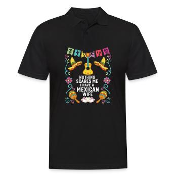 Rien ne me fait peur J’ai une femme mexicaine Mexique - Polo Homme - noir - Devant - Kai (181cm)