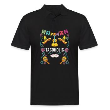 Tacoholic Taco Eater Mexican Food Foodie Mexico - Männer Poloshirt - Schwarz - Vorne - Kai (181cm)