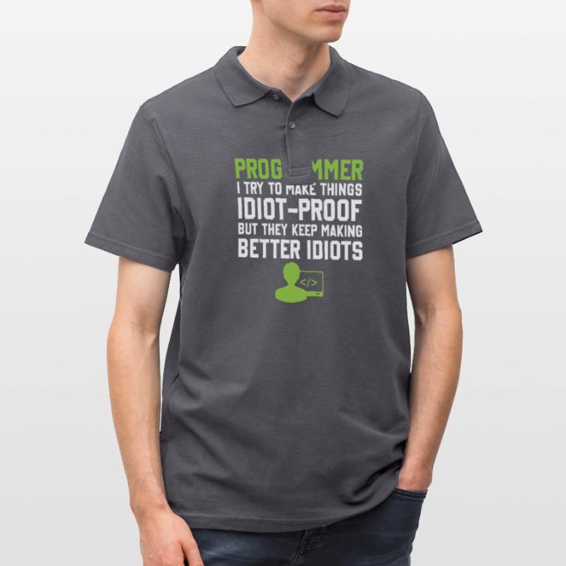 Programming Slogan Software Developer Computer Eng Men's Polo Shirt