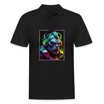 Orc Polygon Headset Headphones Gamer Geometrisch - Männer Poloshirt - Schwarz - Vorne - Kai (181cm)
