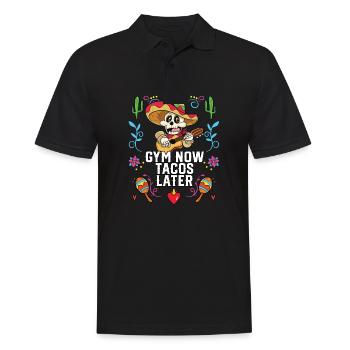 Gym Now Tacos Taco Eater Mexican Food Fitness - Men's Polo Shirt - black - Front - Kai (181cm)
