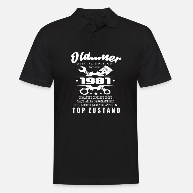 Oldtimer Special Edition Modell 1981 - Männer Poloshirt - Schwarz
