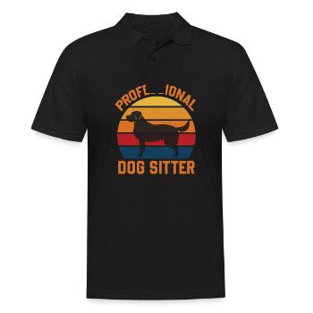 Propriétaire de chien Dresseur Gardien de chien professionnel - Polo Homme - noir - Devant - Kai (181cm)