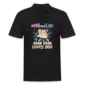 Rose ou bleu Gran Gran t’aime mieux grand-mère - Polo Homme - noir - Devant - Kai (181cm)