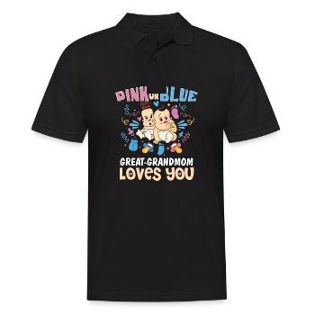 L’arrière-grand-mère rose ou bleue vous aime le mieux - Polo Homme - noir - Devant - Kai (181cm)