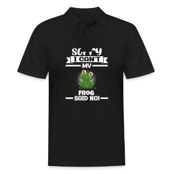 Frog Sorry I Can't My Frog Said No - Männer Poloshirt - Schwarz - Vorne - Kai (181cm)