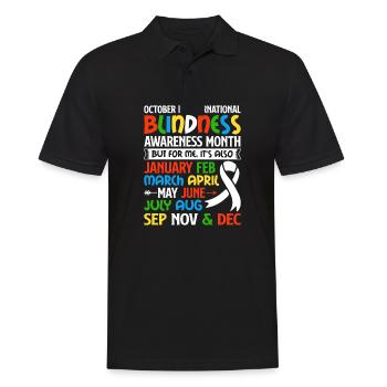 Blindness Blindheit Blind - Männer Poloshirt - Schwarz - Vorne - Kai (181cm)