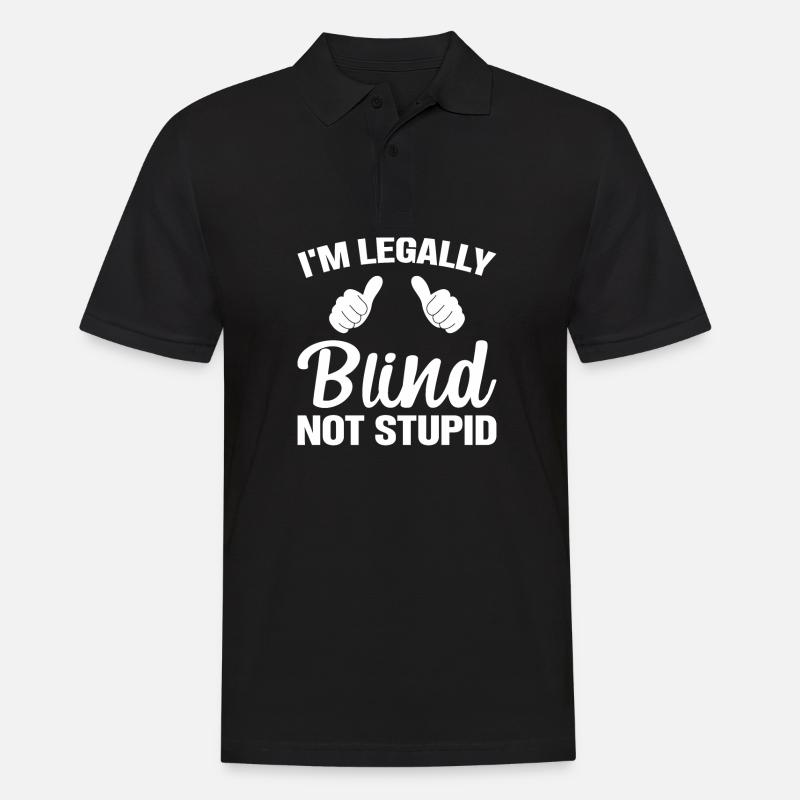 Blind Nicht Dumm - Männer Poloshirt - Schwarz