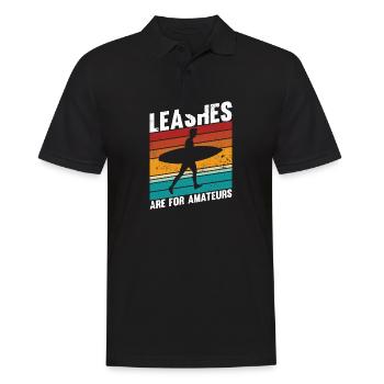 Surfer keine Leine lustiges surfer motif - Männer Poloshirt - Schwarz - Vorne - Kai (181cm)