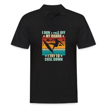 Surfing falle nicht vom brett lustig surfer motiv - Männer Poloshirt - Schwarz - Vorne - Kai (181cm)