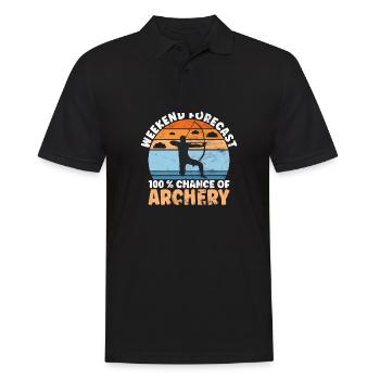 Bogenschießen wochenend vorhersage pfeile schießen - Männer Poloshirt - Schwarz - Vorne - Kai (181cm)