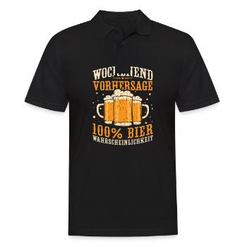 Wochenend Vorhersage 100% Bier Wahrscheinlichkeit - Männer Poloshirt - Schwarz - Vorne - Kai (181cm)