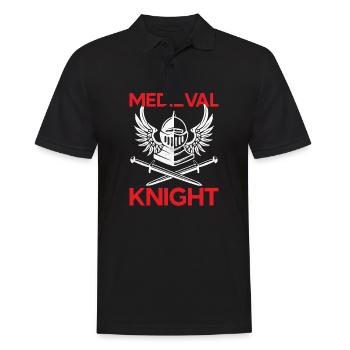 Renaissance Ren Fair Saying Slogan - Medieval Knig - Männer Poloshirt - Schwarz - Vorne - Kai (181cm)