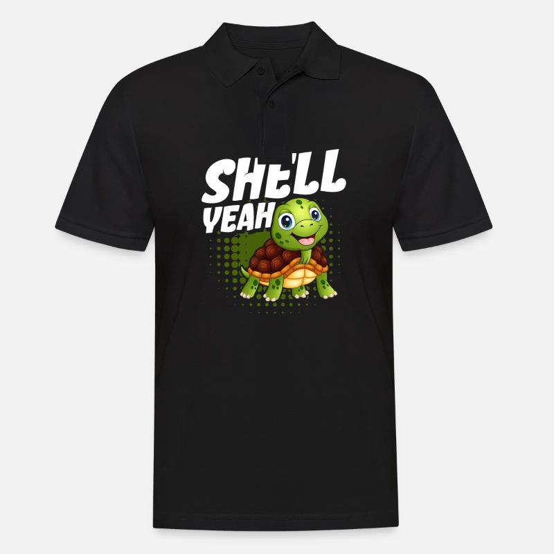 Shell Yeah - Männer Poloshirt - Schwarz
