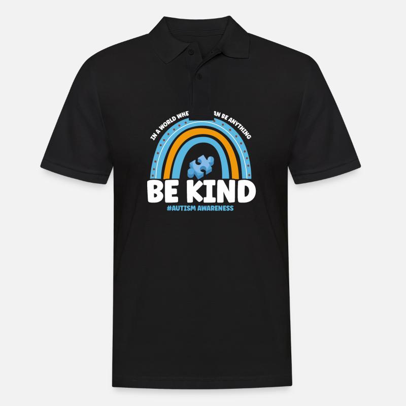 Autismus Awareness Be Kind - Männer Poloshirt - Schwarz