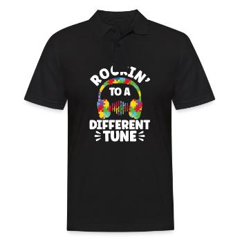 Rockin To A Differnt Tune - Männer Poloshirt - Schwarz - Vorne - Kai (181cm)