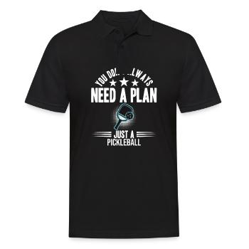 Vous n’avez pas toujours besoin d’un plan juste un pickleball - Polo Homme - noir - Devant - Kai (181cm)
