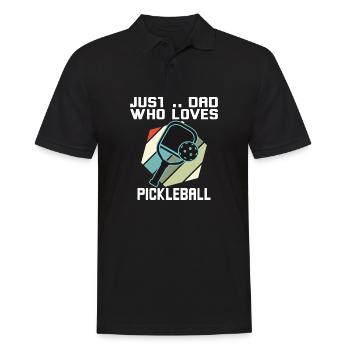 Juste un père qui aime le pickleball - Polo Homme - noir - Devant - Kai (181cm)