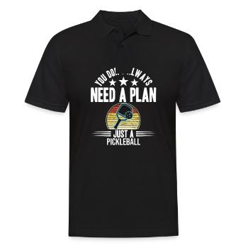 Vous n’avez pas toujours besoin d’un plan juste un pickleball - Polo Homme - noir - Devant - Kai (181cm)
