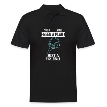 Vous n’avez pas toujours besoin d’un plan juste un pickleball - Polo Homme - noir - Devant - Kai (181cm)