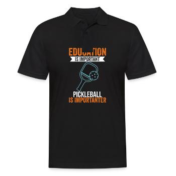 Education Is Important Pickleball Is More - Men's Polo Shirt - black - Front - Kai (181cm)