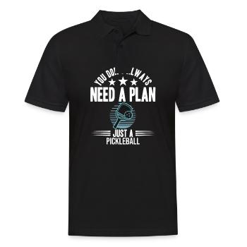 Vous n’avez pas toujours besoin d’un plan juste un pickleball - Polo Homme - noir - Devant - Kai (181cm)