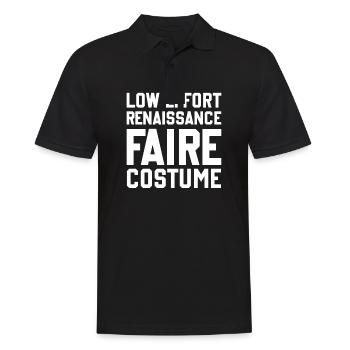 Ren Fair - Low Effort Renaissance Faire Costume - Männer Poloshirt - Schwarz - Vorne - Kai (181cm)