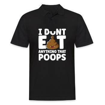 I Don't Eat Anything That Poops - Men's Polo Shirt - black - Front - Kai (181cm)