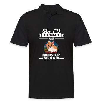 Je préfère être avec mon hamster - Polo Homme - noir - Devant - Kai (181cm)