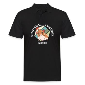 Je préfère être avec mon hamster - Polo Homme - noir - Devant - Kai (181cm)
