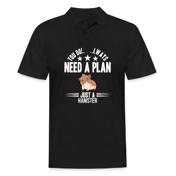 Je préfère être avec mon hamster - Polo Homme - noir - Devant - Kai (181cm)