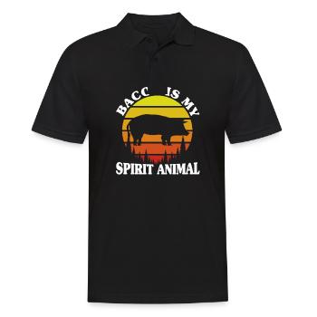 Le bacon est mon animal spirituel - Polo Homme - noir - Devant - Kai (181cm)