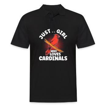 Just A Girl Who Loves Cardinals - Männer Poloshirt - Schwarz - Vorne - Kai (181cm)