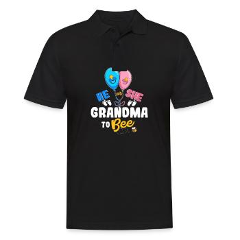 He or She Grandma To Bee Best Granny Ever - Männer Poloshirt - Schwarz - Vorne - Kai (181cm)